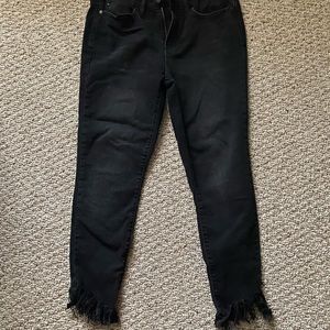 Judy Blue Black Jeans with Fray Hem